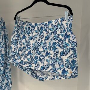 Lilly Pulitzer Linen Shorts Shell Collector Size Medium GUC